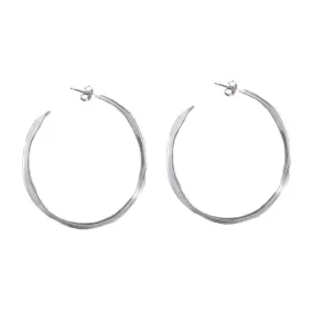 Narrow Spine Hoop Earrings by Rebecca Overmann