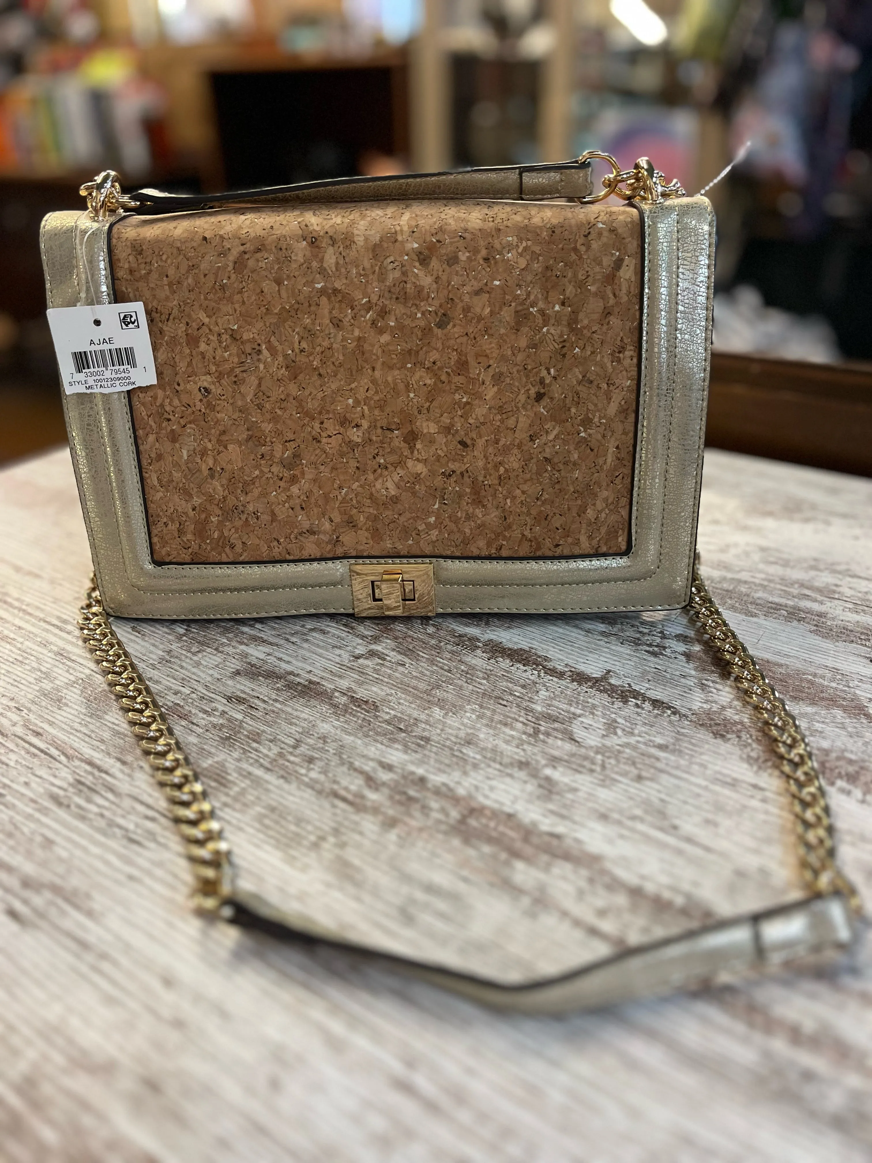 NWT Gold & Cork Handbag