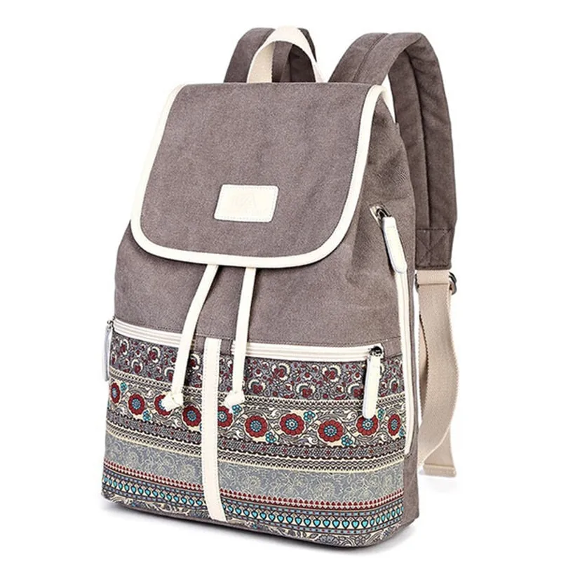 Retro Canvas Student Backpack