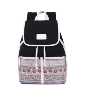 Retro Canvas Student Backpack