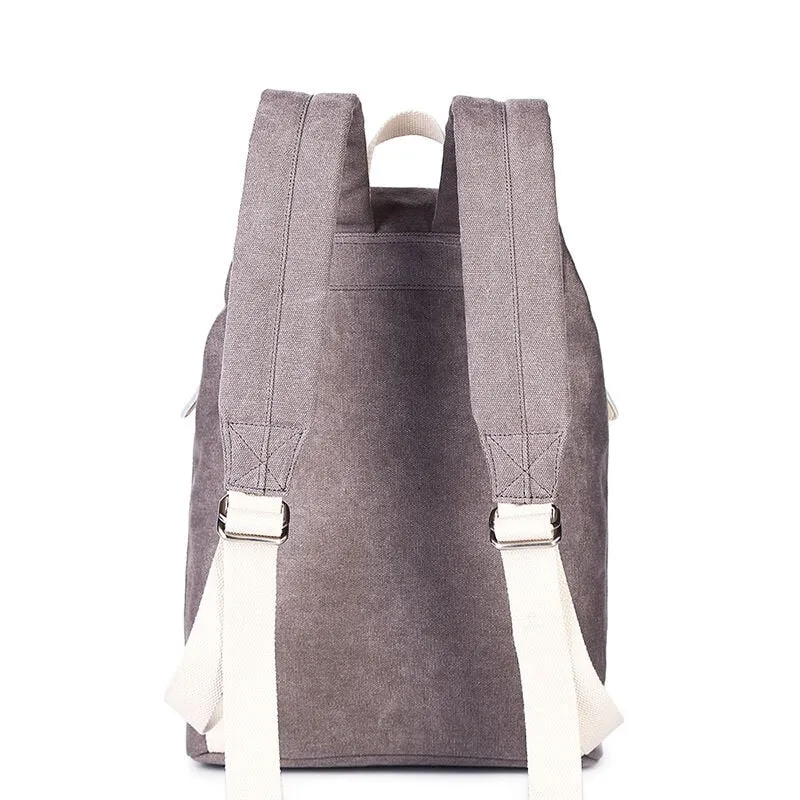 Retro Canvas Student Backpack