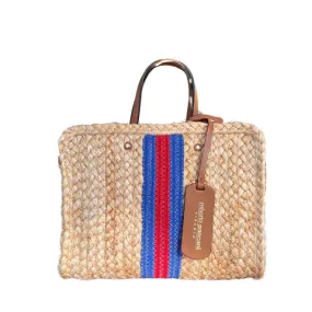 Roberto Pancani Handbag - Royal and Red Stripe