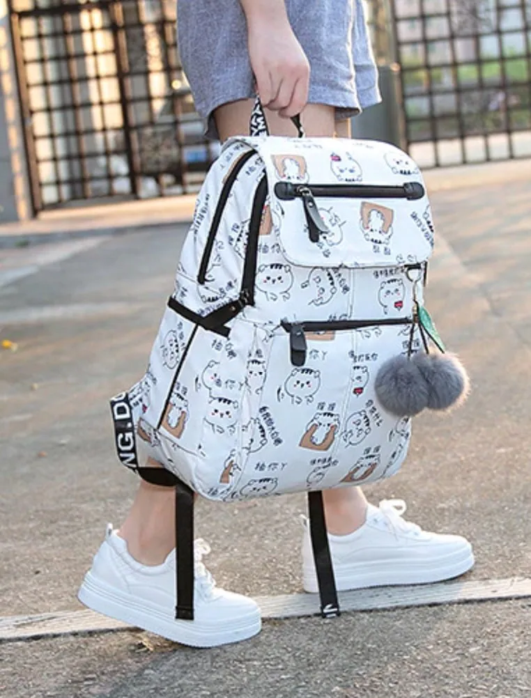 School Backpack With Keyring