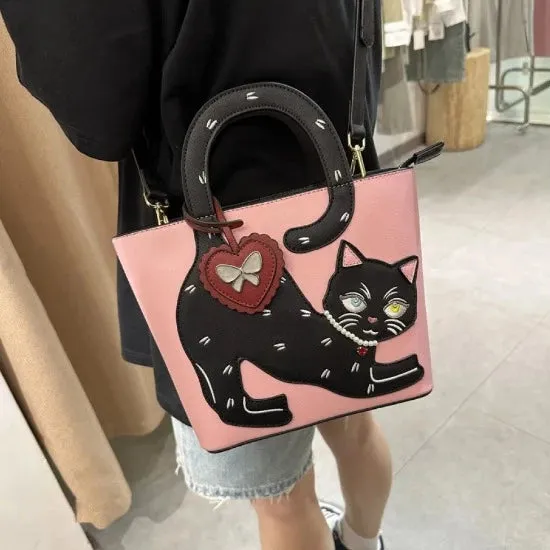 Stretching Cat Handbag