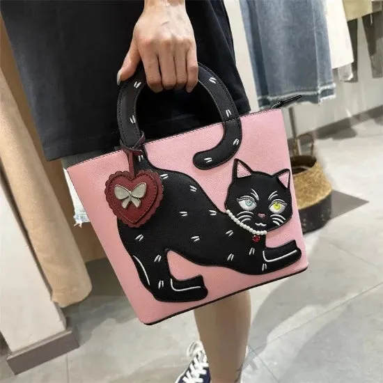 Stretching Cat Handbag