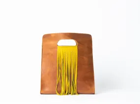 The Ada Handbag With Apple Green Fringe