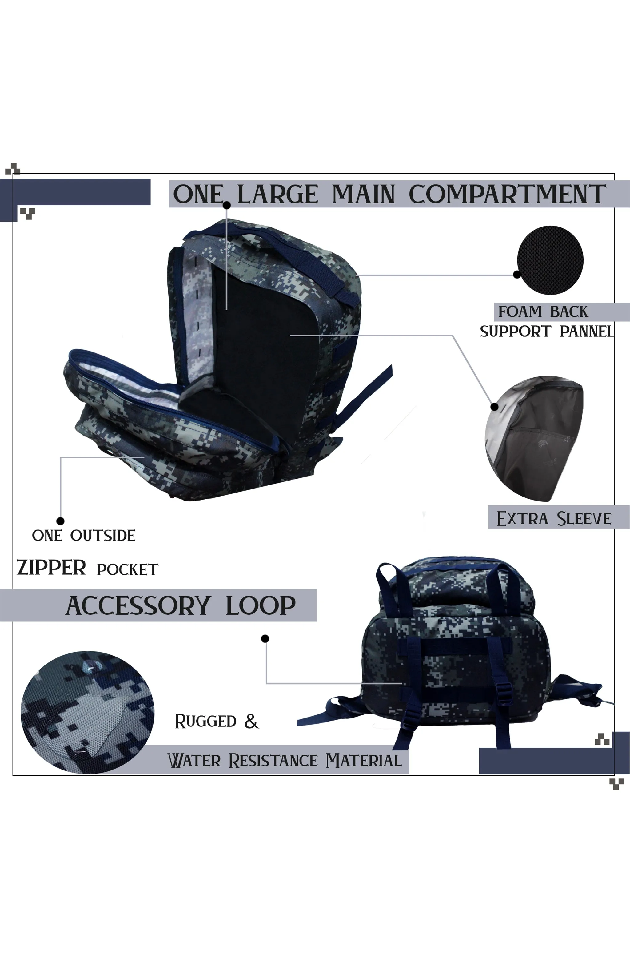 Tricoder 32L Marpat Navy Digital Camo Backpack