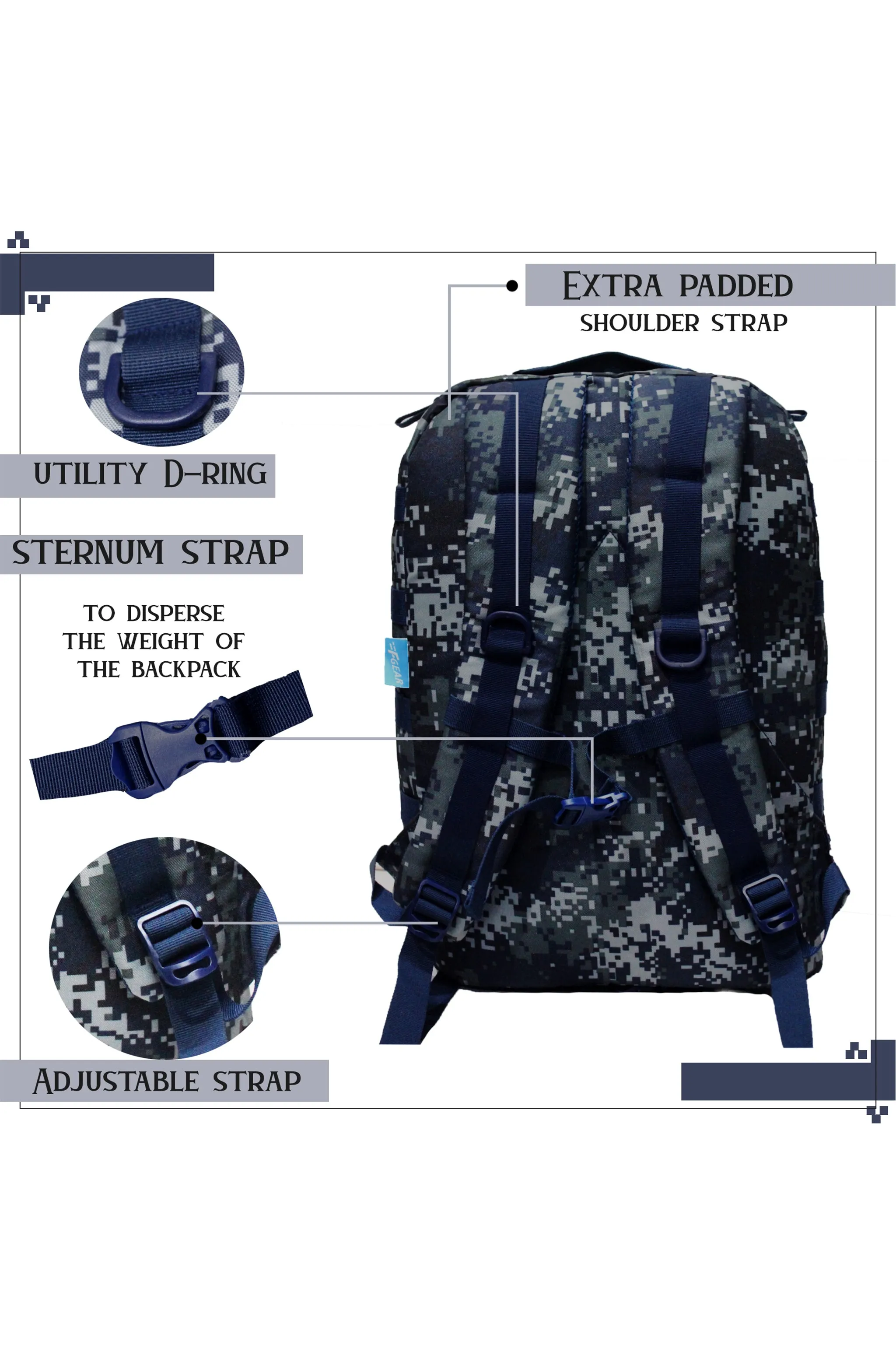 Tricoder 32L Marpat Navy Digital Camo Backpack