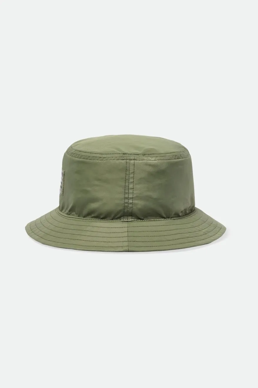 Vintage Nylon Packable Bucket Hat - Olive Surplus