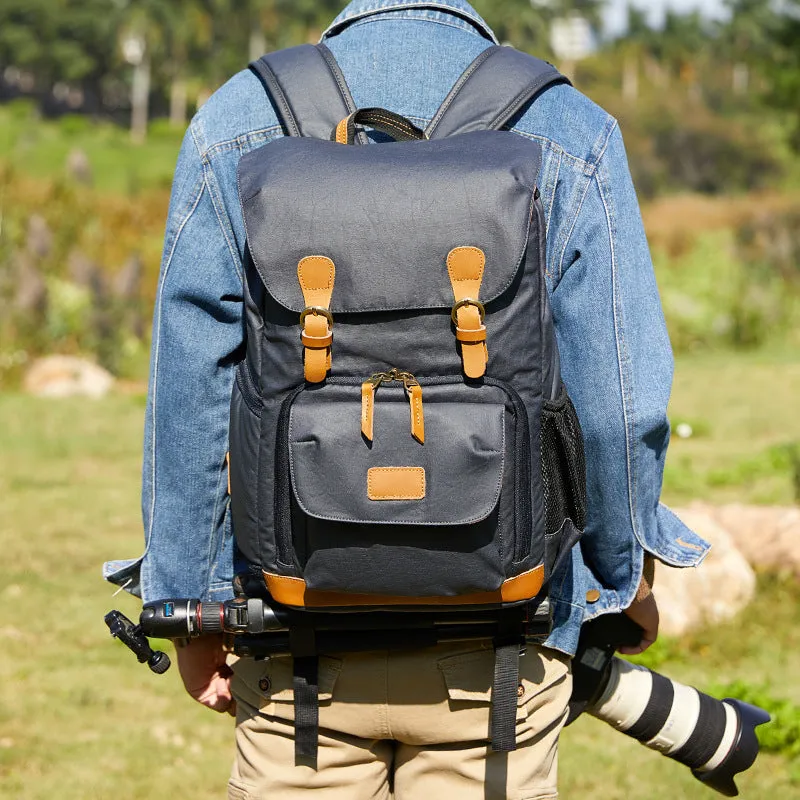 Waterproof Canvas DSLR Camera Backpack Canvas Camera Backpack Men Travel Backpack