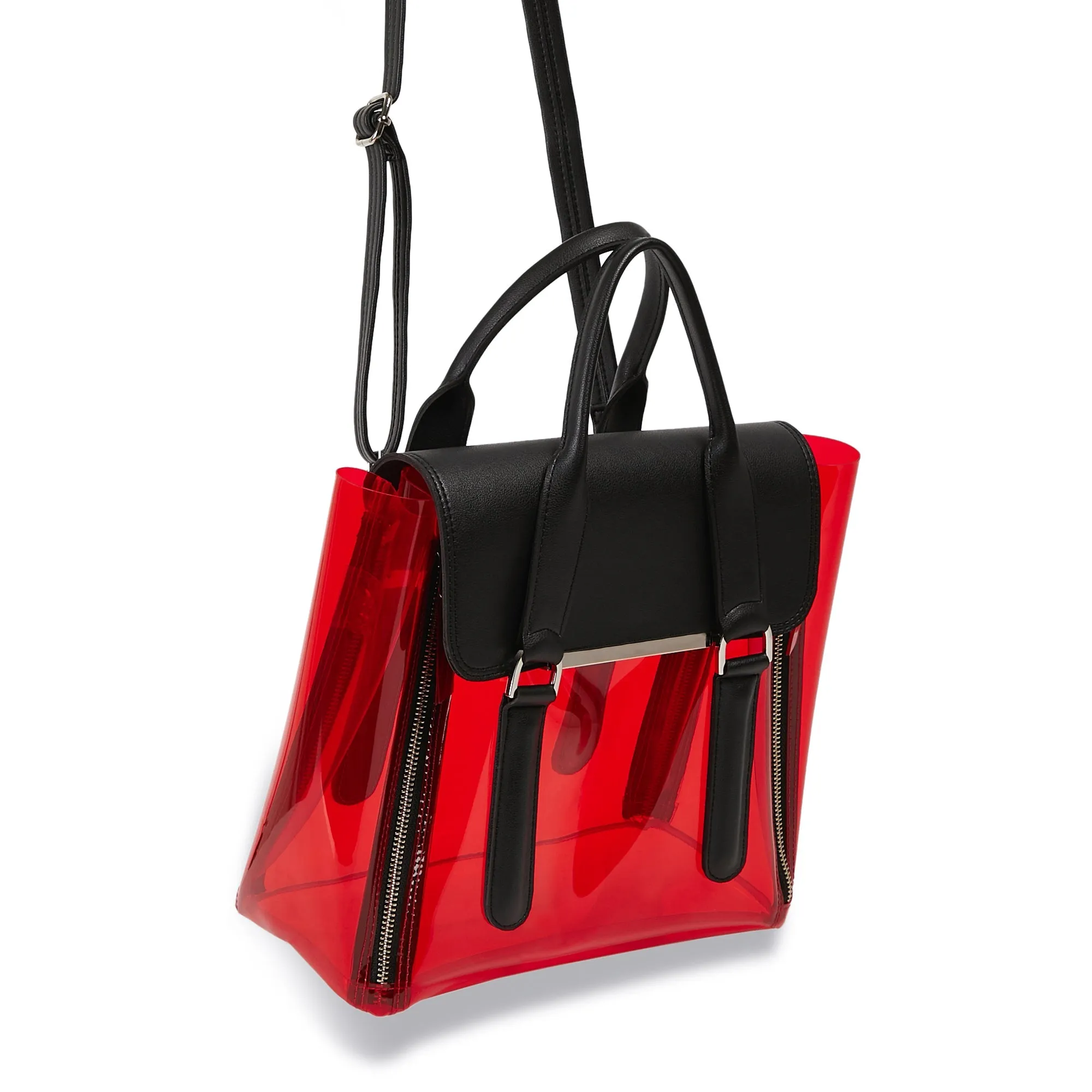 XIA PVC SLING AND HANDBAG RED